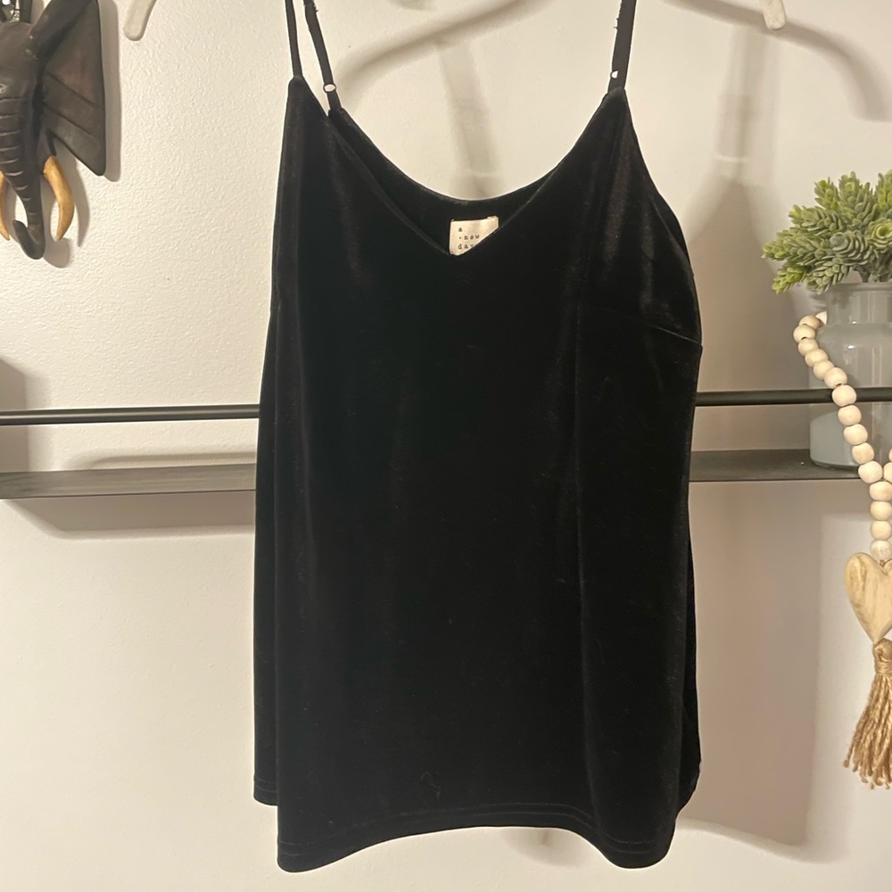 Target Velvet Black Spaghetti strap